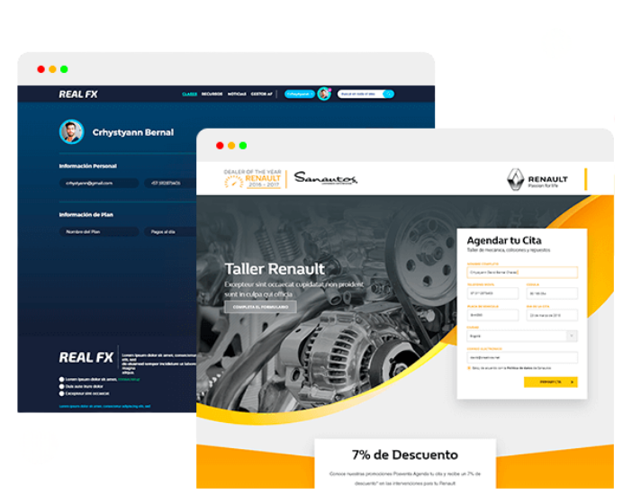 Mockups páginas web